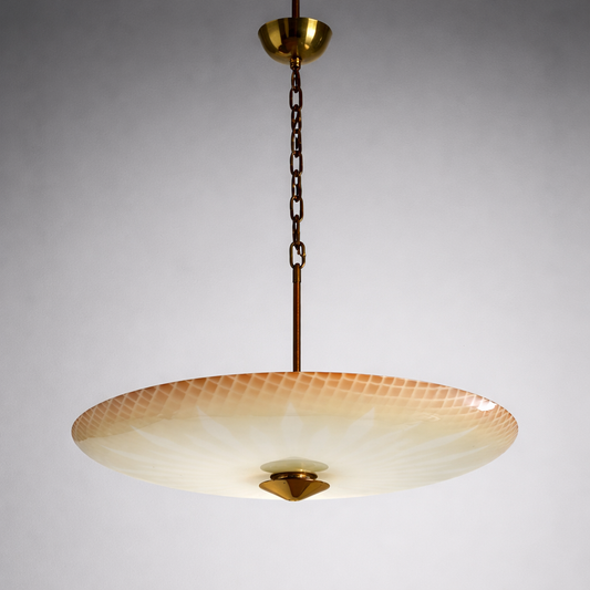 Italienische Mid-Century Deckenleuchte Tellerleuchte - Space Age