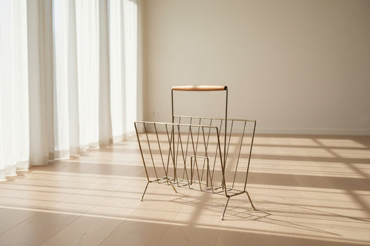 Magazinständer / Zeitungsständer - Messing