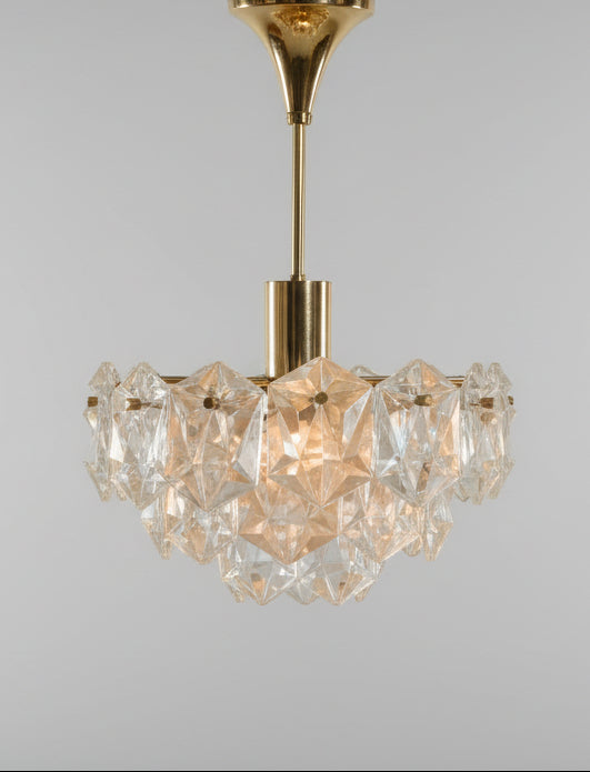 70er Kristall Kronleuchter 4-flammig - Kinkeldey - Artikelbild von Fummel & Gedöns Secondhand-Store