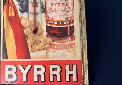 Vintage BYRRH Werbethermometer – französische Reklame – 1950er Jahre – 34 cm
