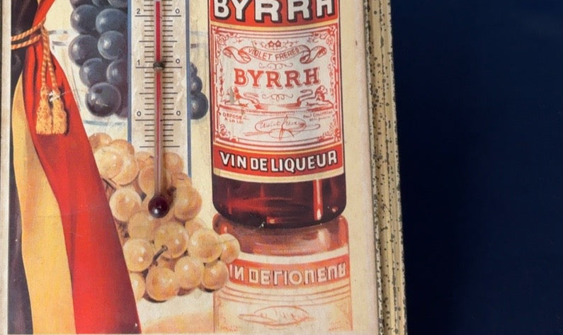 Vintage BYRRH Werbethermometer – französische Reklame – 1950er Jahre – 34 cm - Artikelbild von Fummel & Gedöns Secondhand-Store