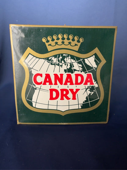 Vintage Canada Dry Werbeschild aus Belgien, 27 x 27 cm, Vorderseite