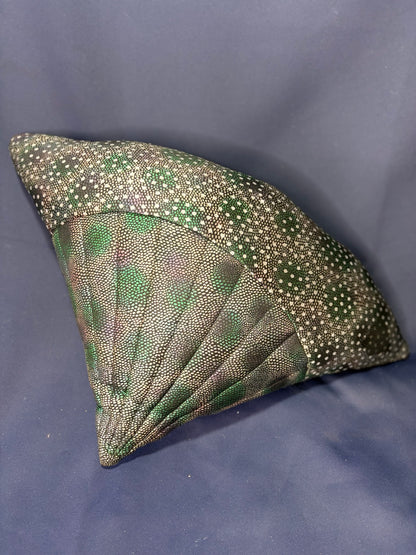 Vintage geometrisches Dekokissen in Schwarz Grün Creme